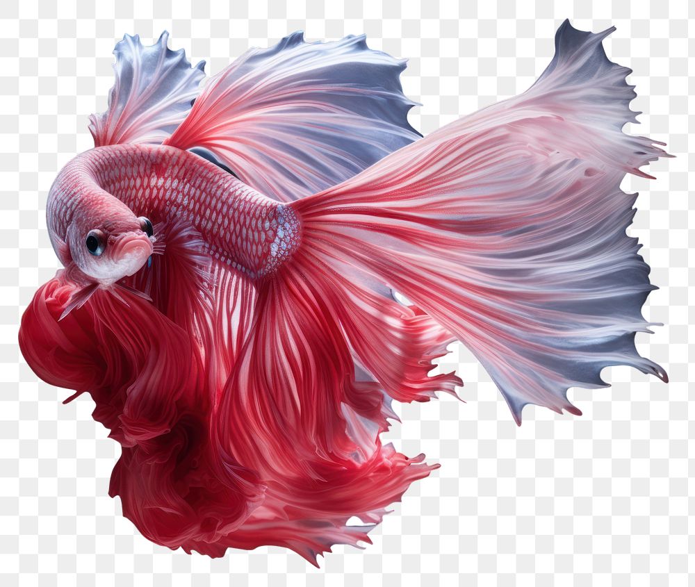 PNG Siamese Fighting Fish fish animal pink. AI generated Image by rawpixel.