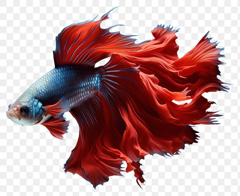 PNG Siamese Fighting Fish fish animal underwater. AI generated Image by rawpixel.