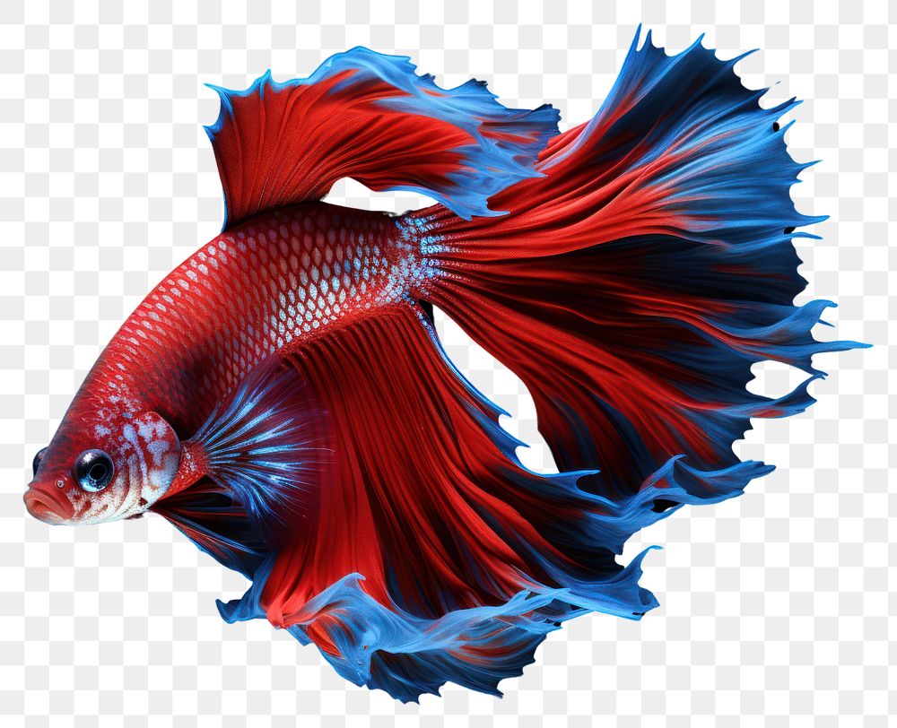 PNG Siamese Fighting Fish fish animal underwater. AI generated Image by rawpixel.