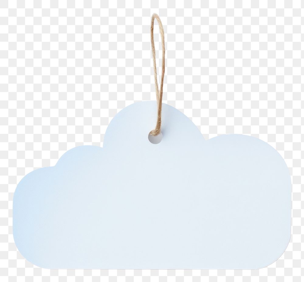 PNG Cloud gift tag white white background accessories.