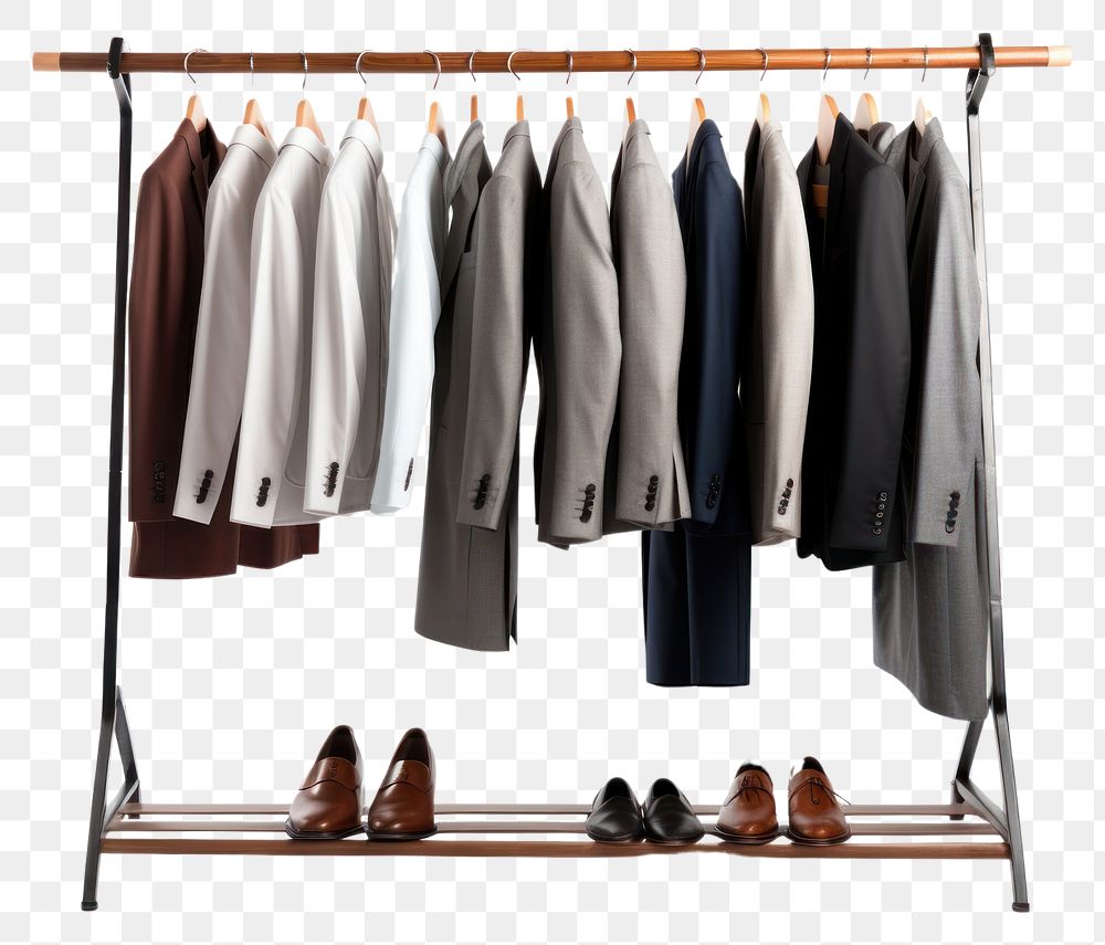 PNG Clothes rack furniture fashion closet.