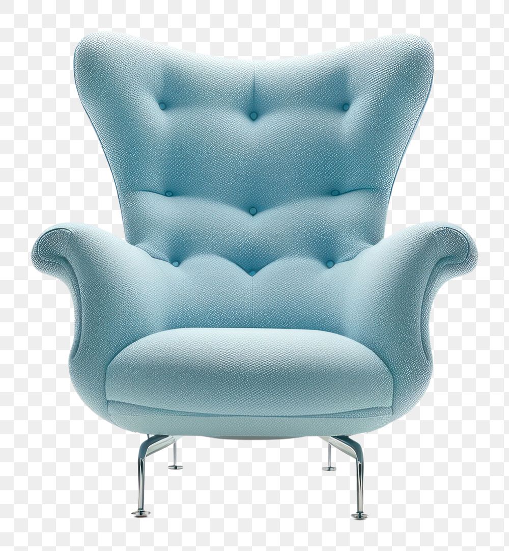 PNG Cool tone color armchair furniture comfortable technology.