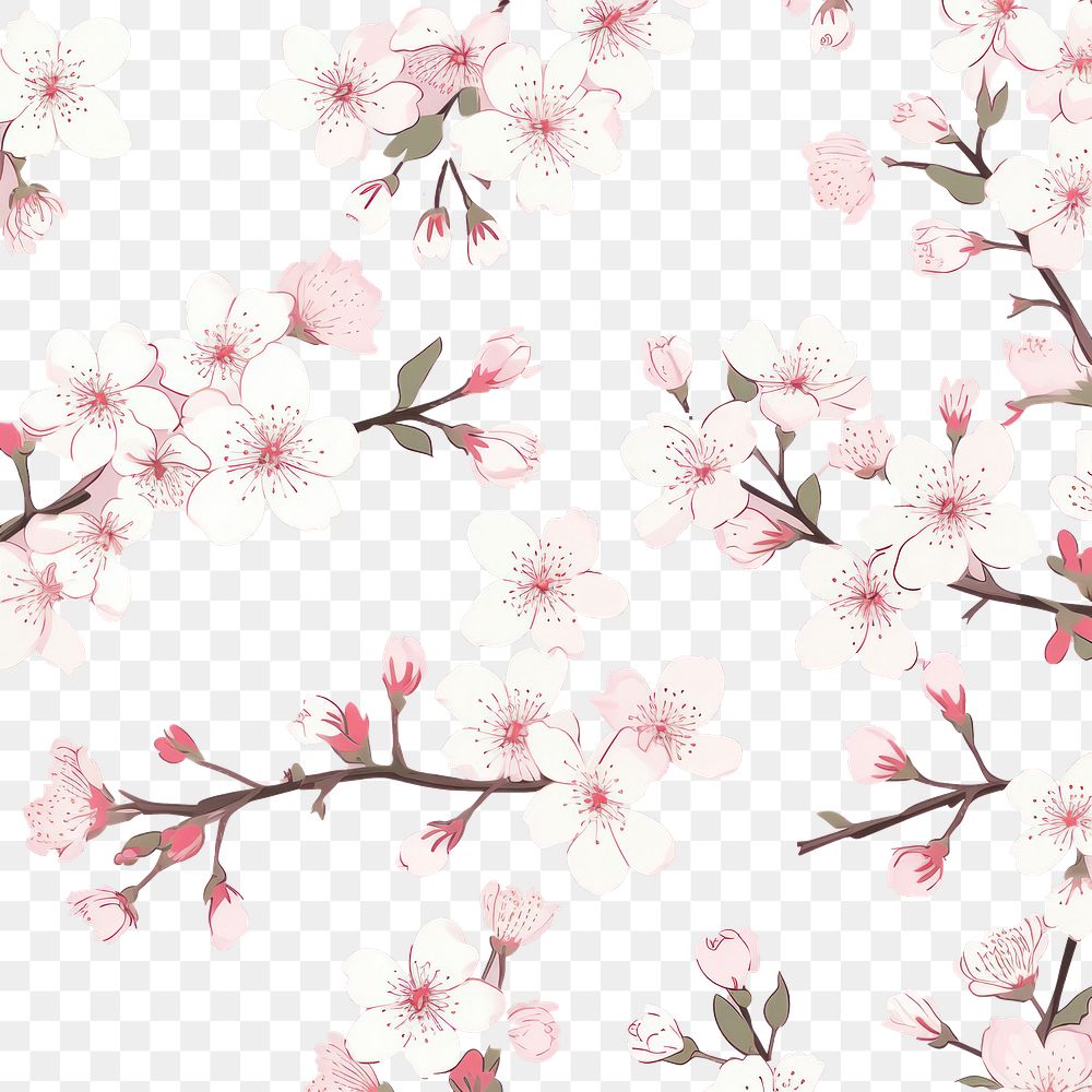 PNG  Sakura pattern backgrounds blossom flower