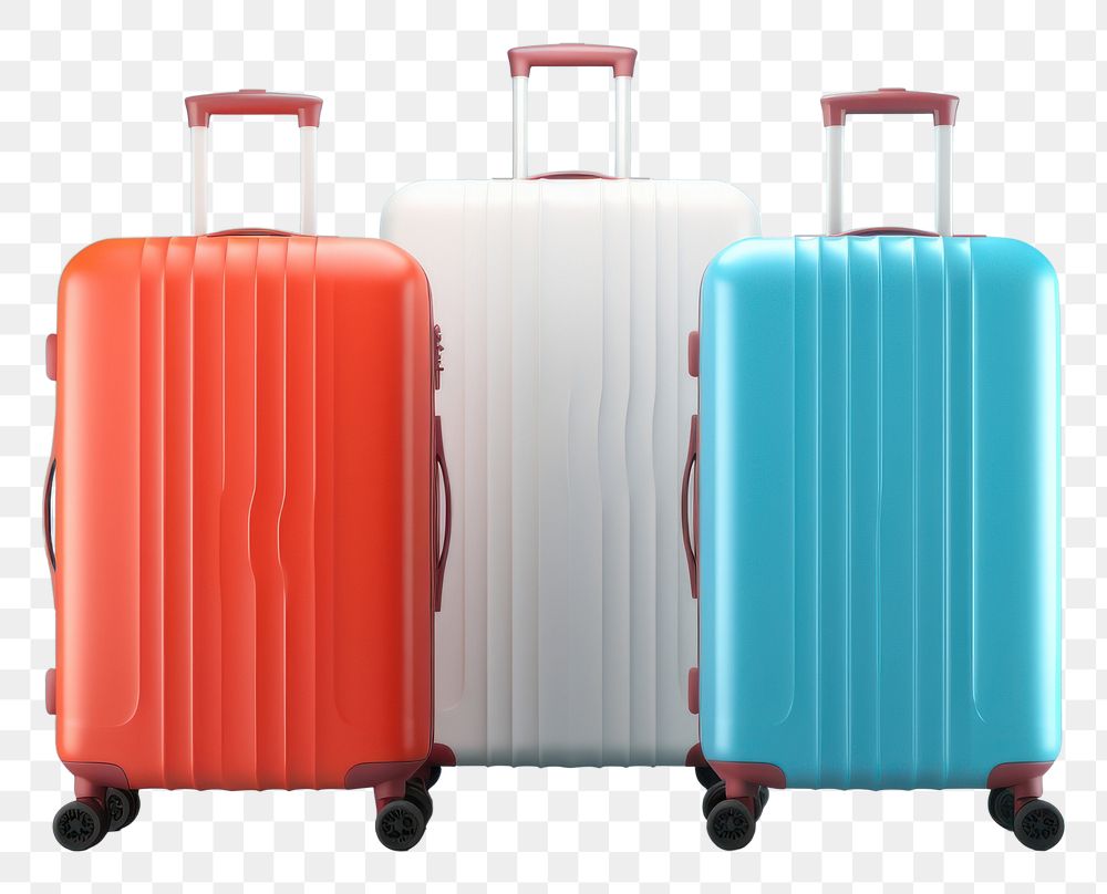 PNG Summer 3d realistic render vector icon Suitcase suitcase luggage arriving.