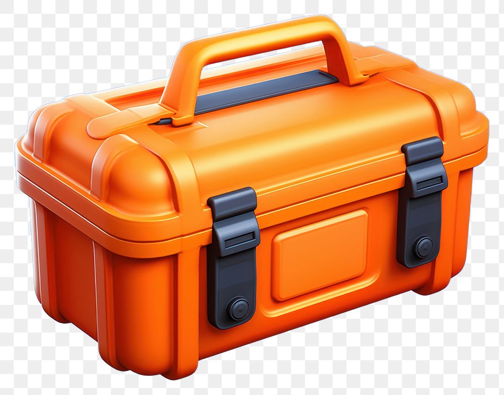 PNG Summer 3d realistic render vector icon Suitcase suitcase technology container.