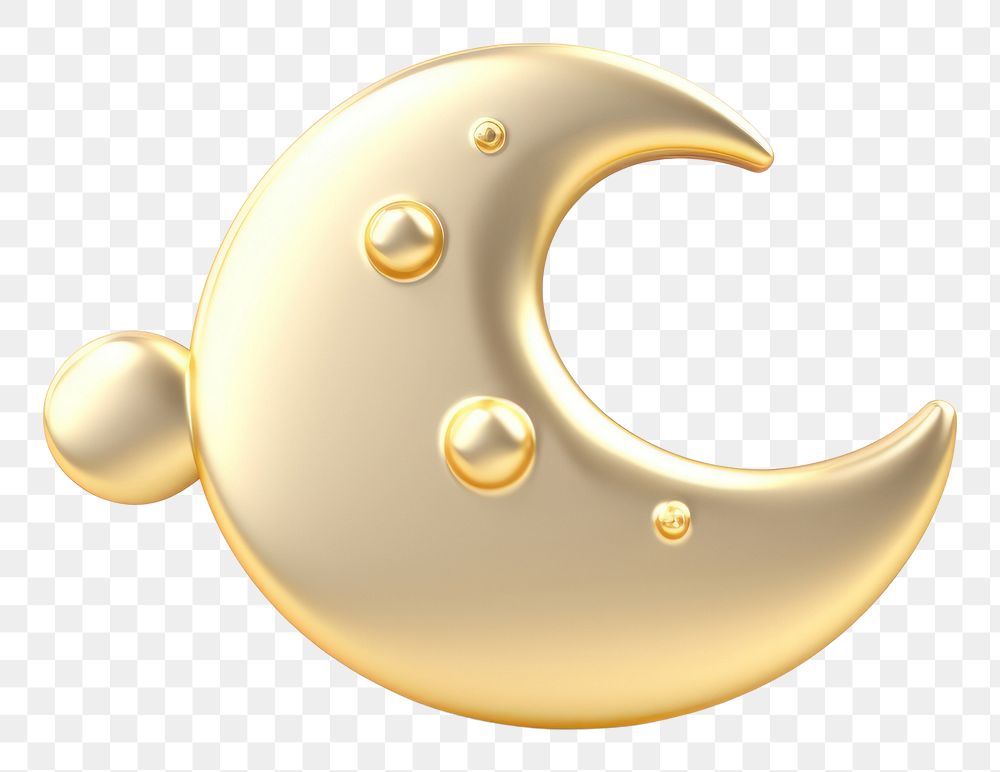 PNG Cloud moon gold white background.