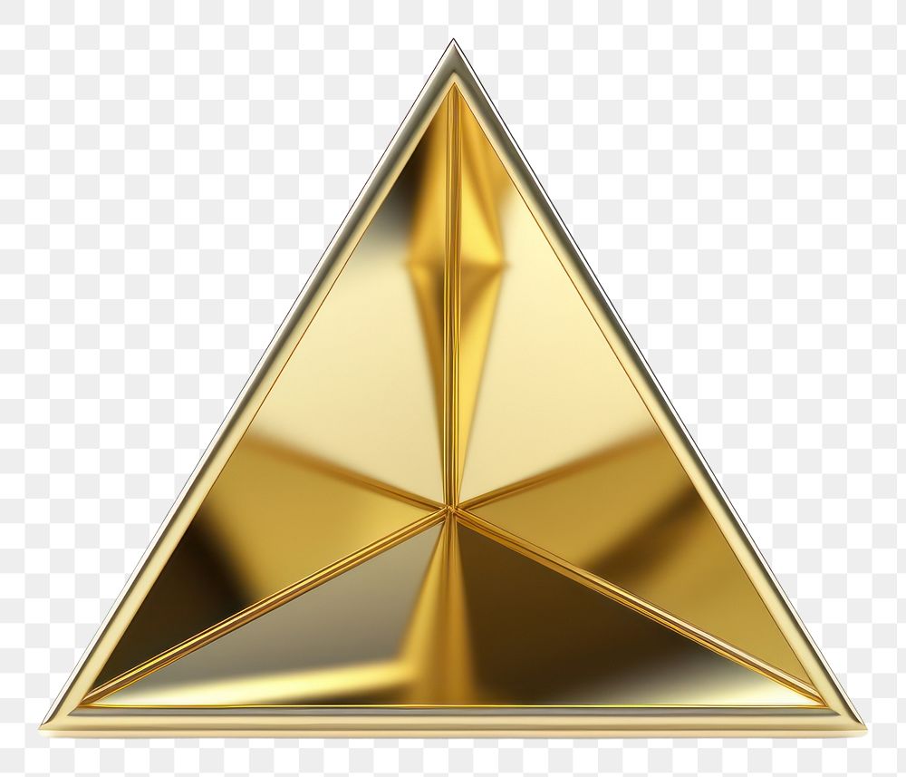 PNG Geometric gold white background triangle.