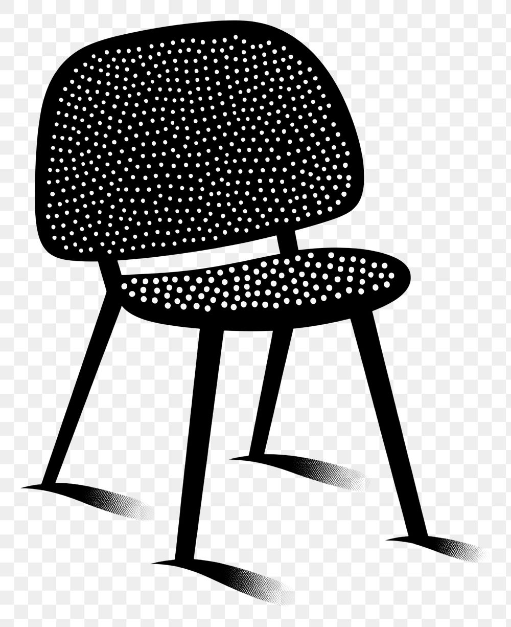 PNG Furniture chair black monochrome.