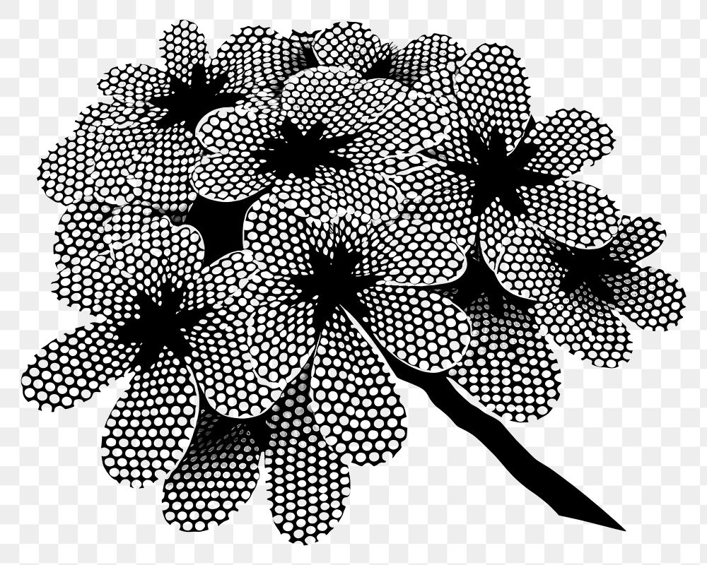 PNG Pattern flower plant illustrated.