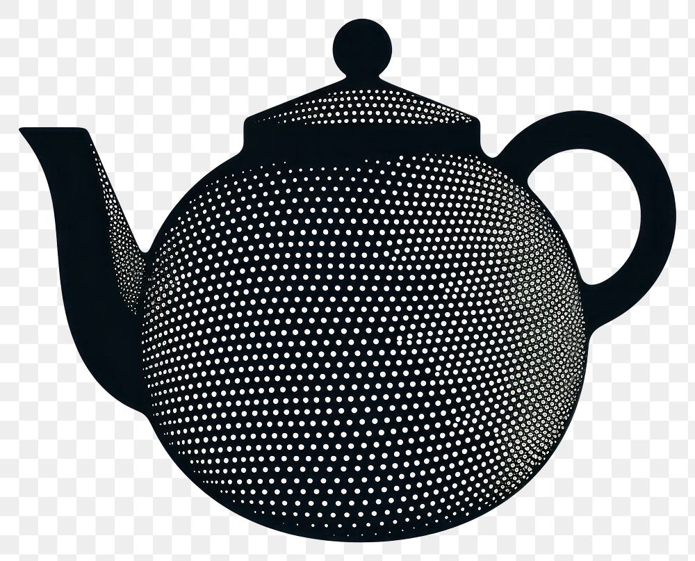 PNG Teapot cookware pottery black.