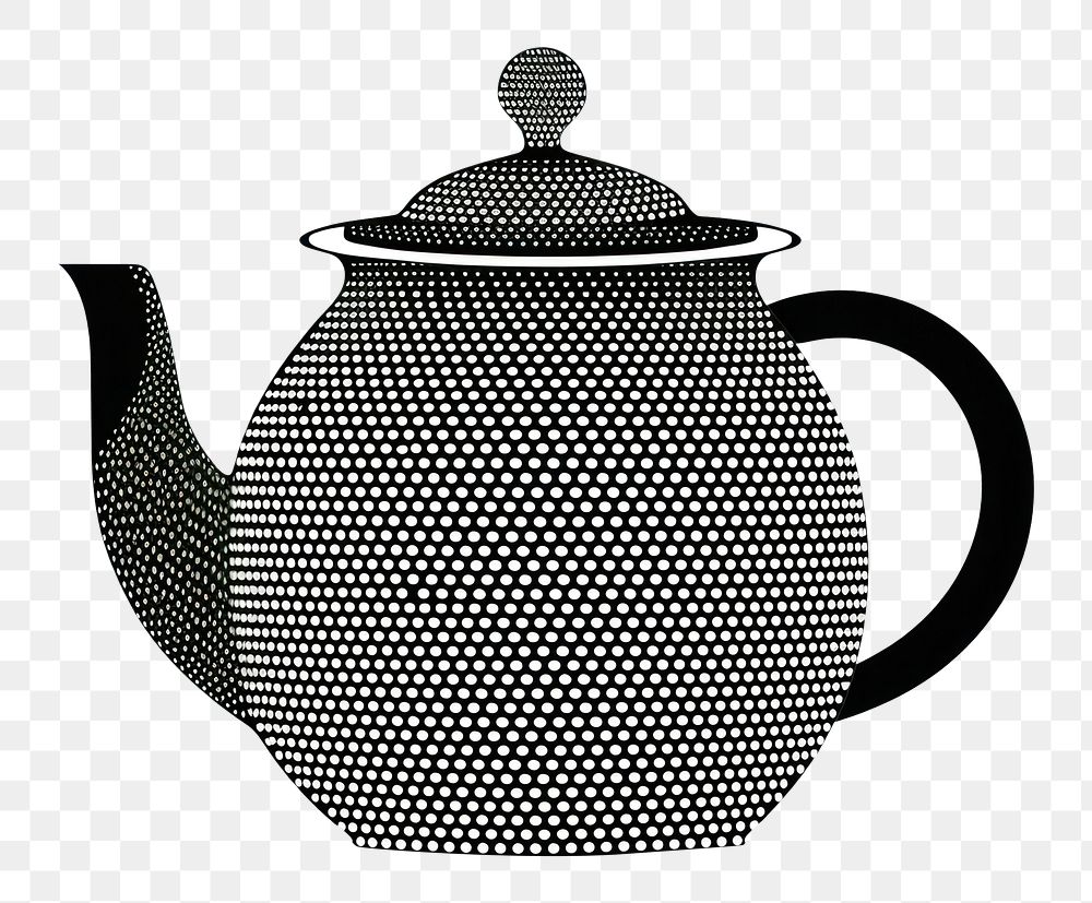 PNG Teapot cookware pottery black.