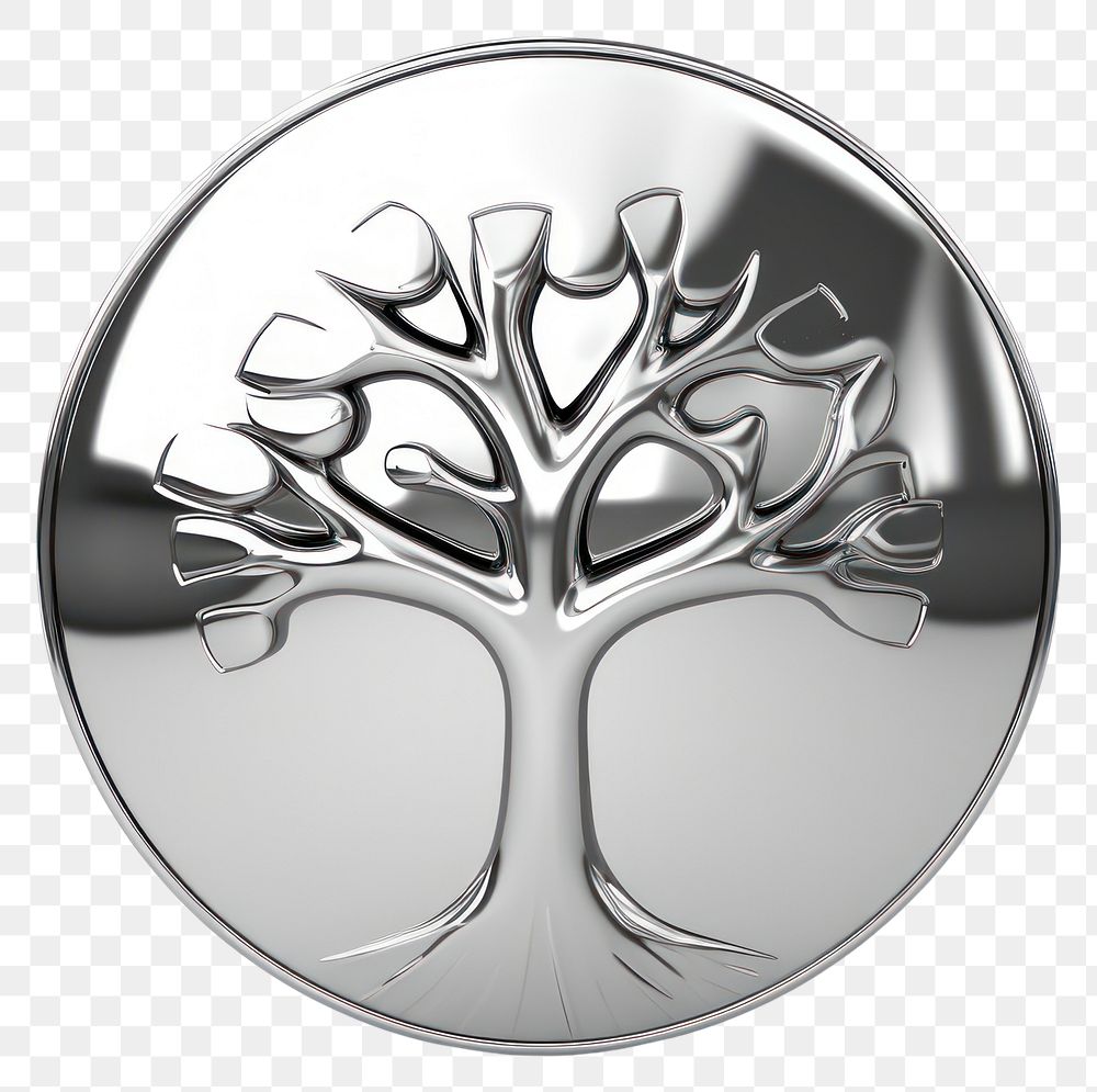 PNG Tree Icon Chrome material silver jewelry locket.