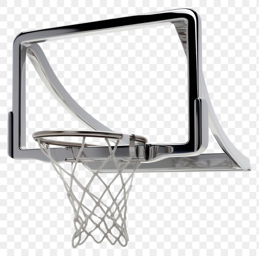 PNG Basketball hoop Chrome material basketball white background basketball hoop.