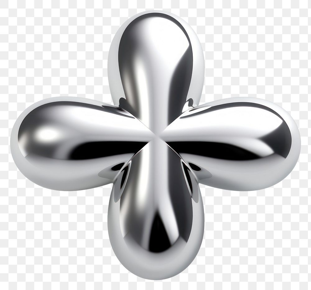 PNG Cross Symbol Chrome material symbol silver jewelry.