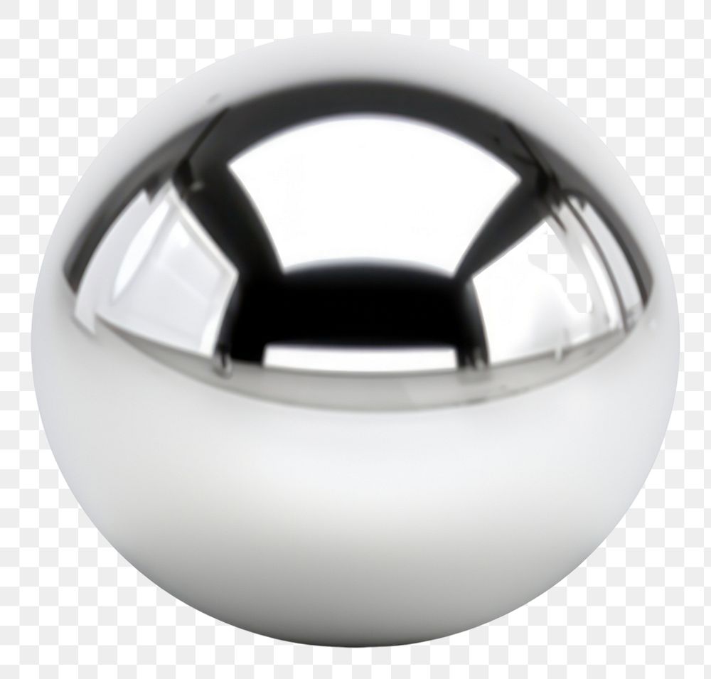 PNG HosueKey Chrome material sphere silver shiny.