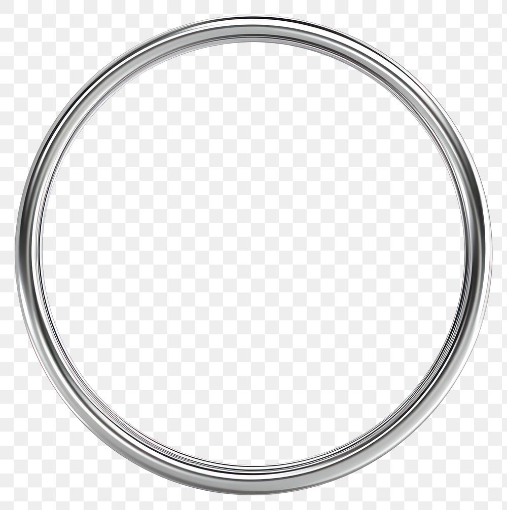 PNG Hula hoop Chrome material silver shape white background