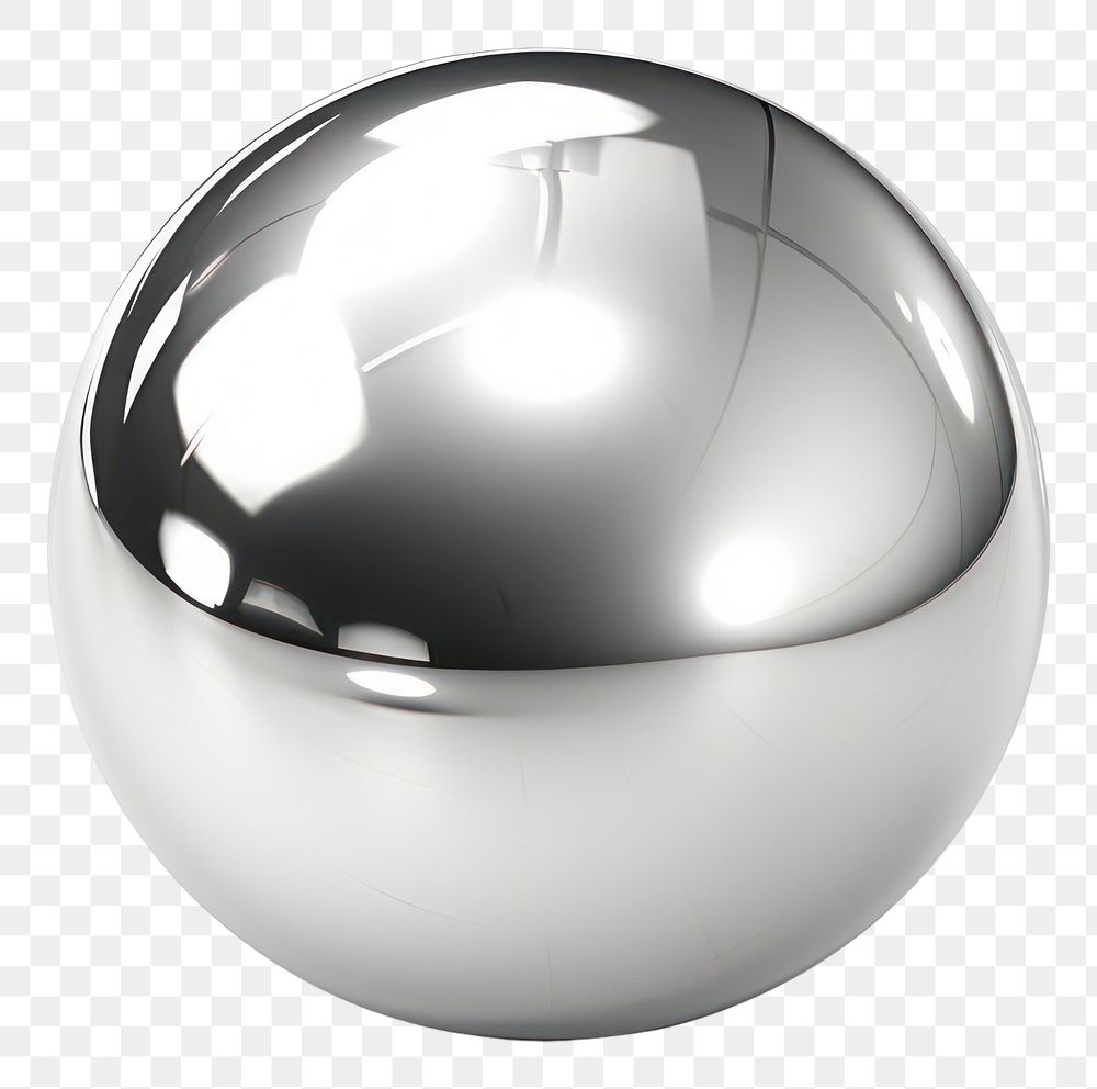 PNG Planet Chrome material silver sphere shiny.