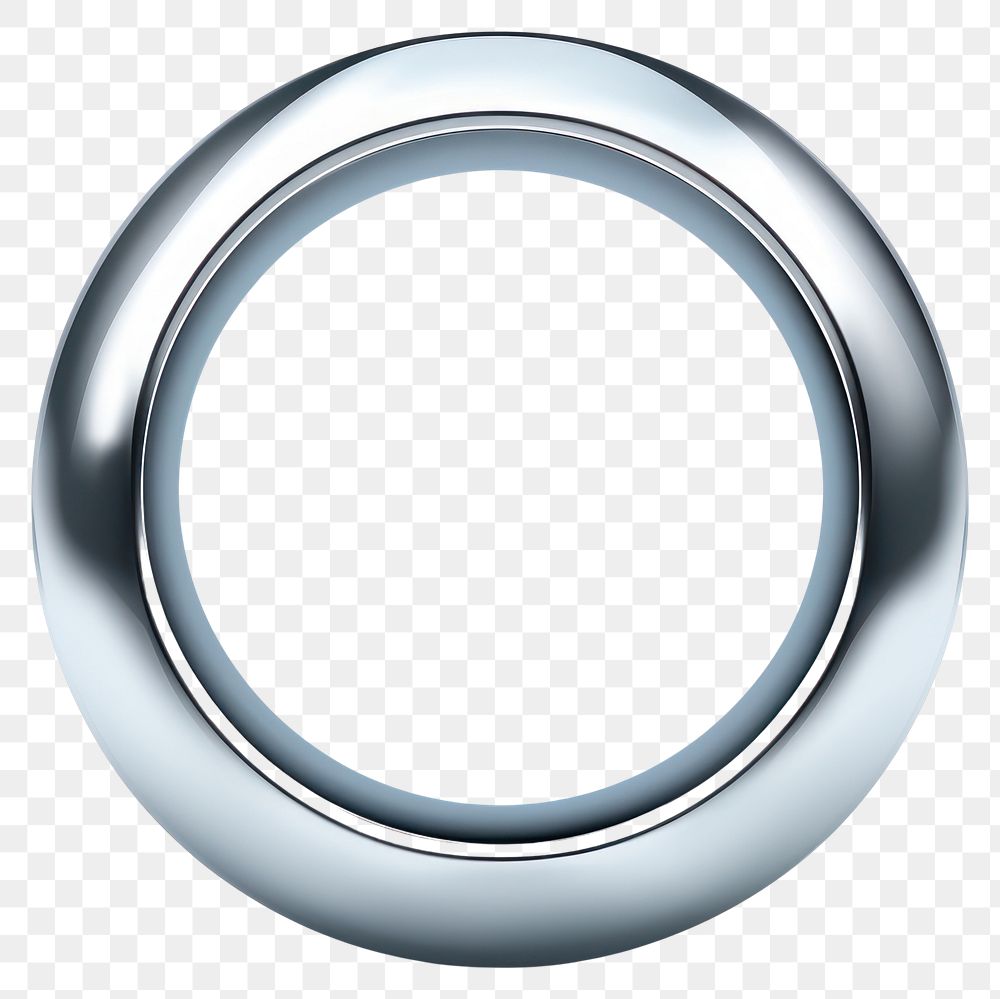PNG Ring icon Chrome material silver ring platinum.