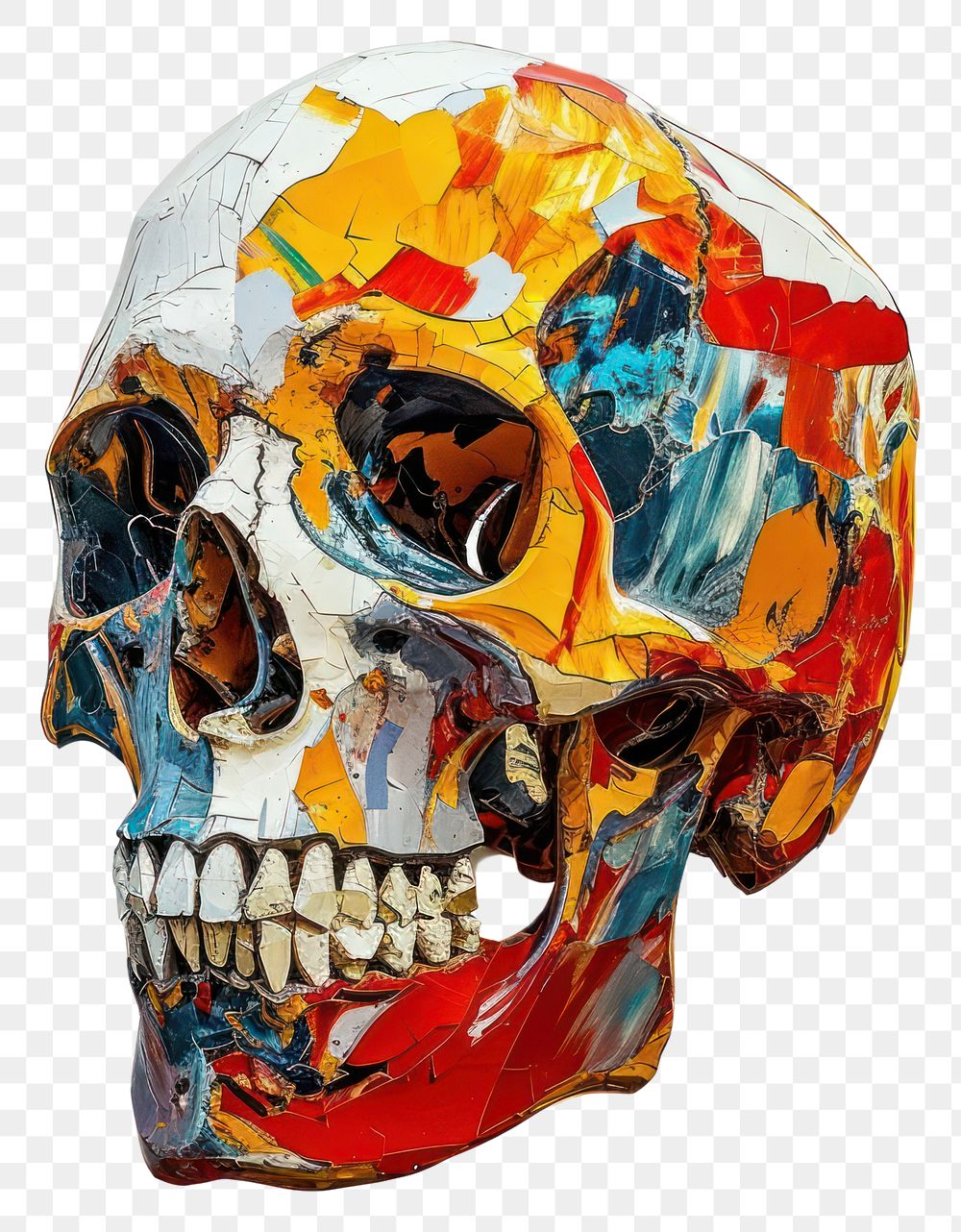 PNG  Skull art white background representation.