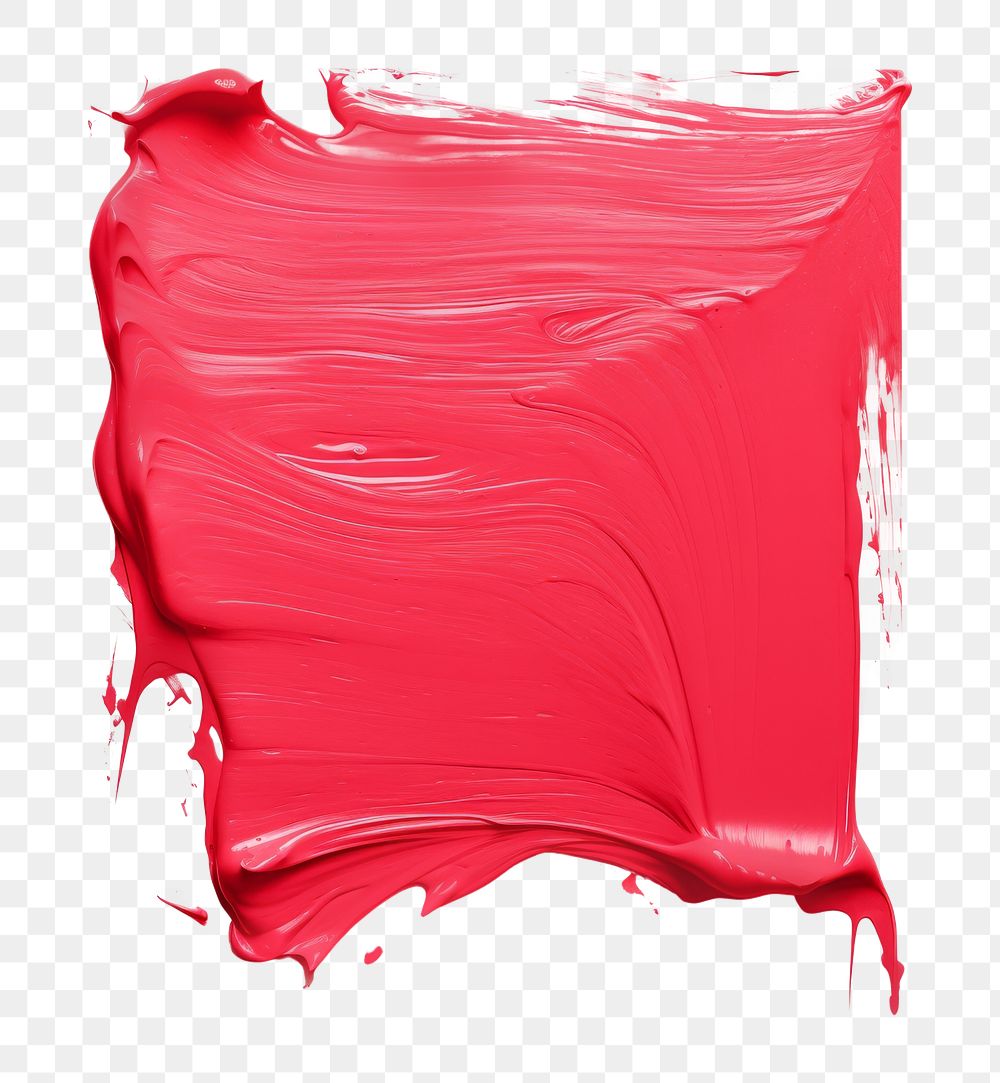 PNG Flat light red paint brushstroke in square shape backgrounds white background splattered.