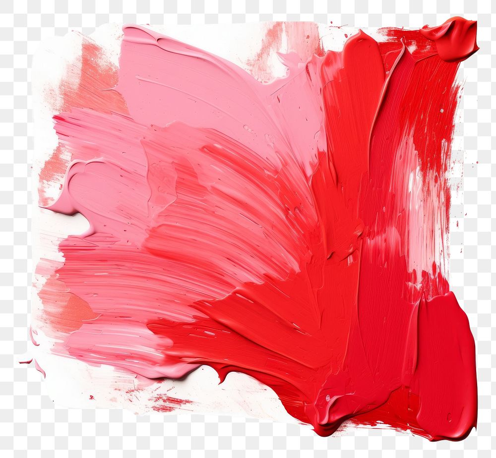 PNG Flat light red paint brushstroke in square shape backgrounds petal white background.