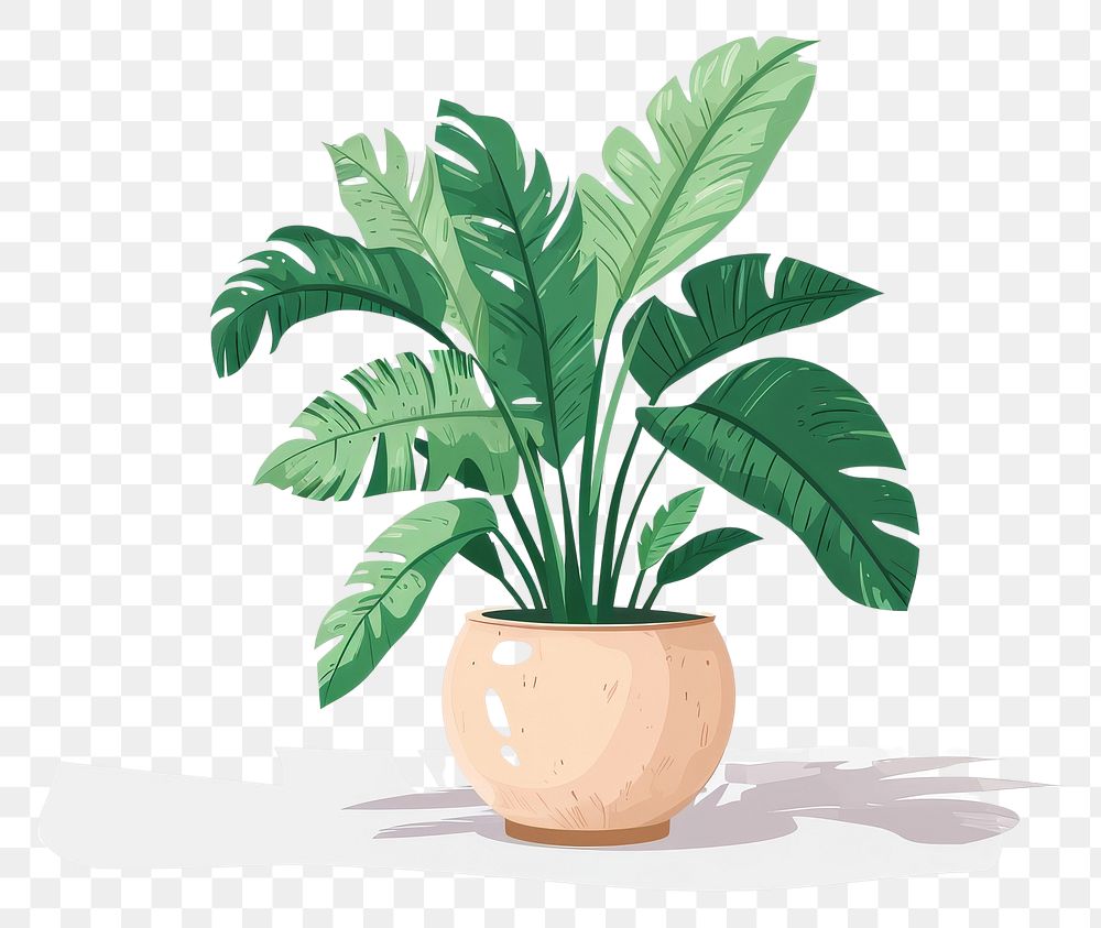 PNG Plant flowerpot leaf white background.