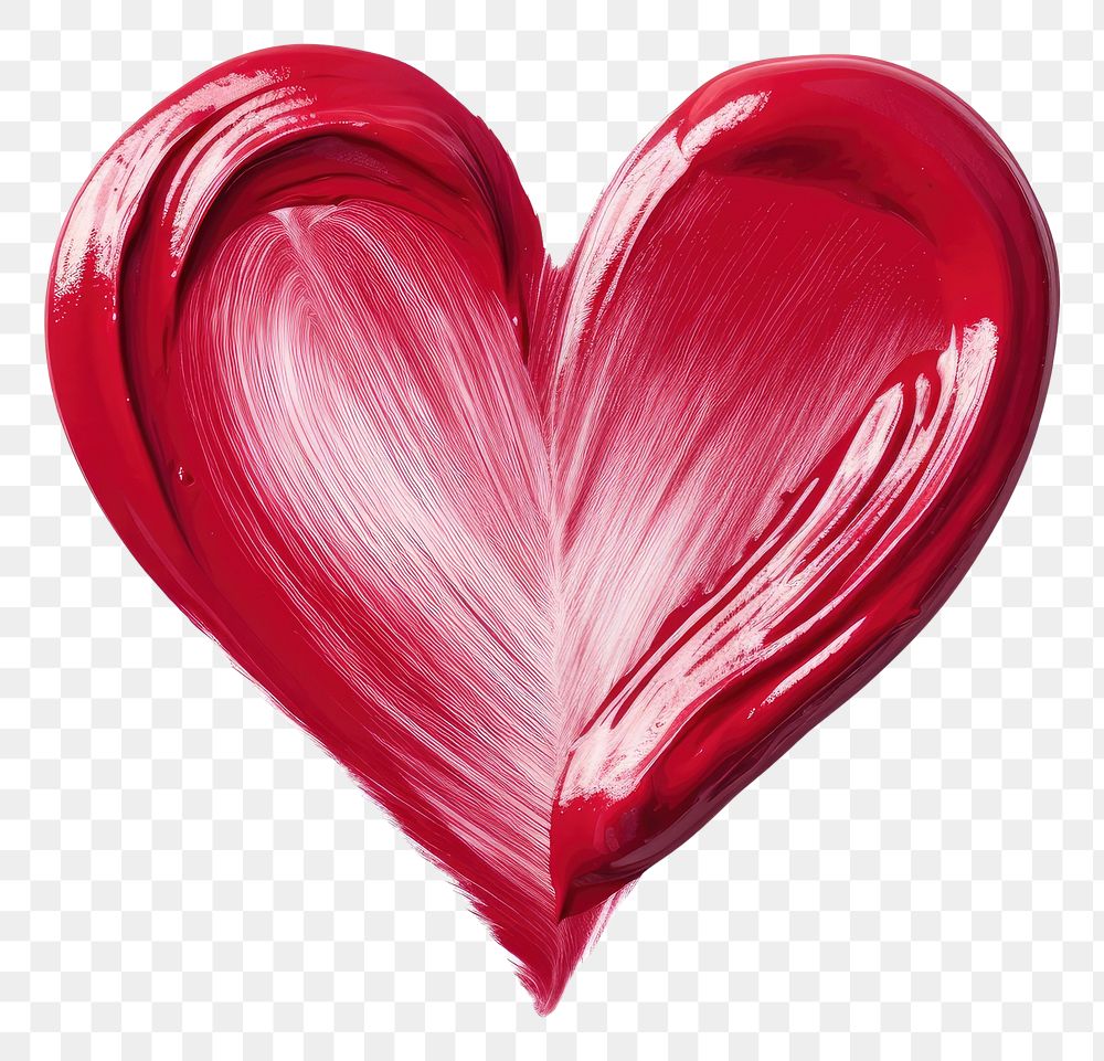 PNG Metallic flat paint brush stroke heart white background heart shape.