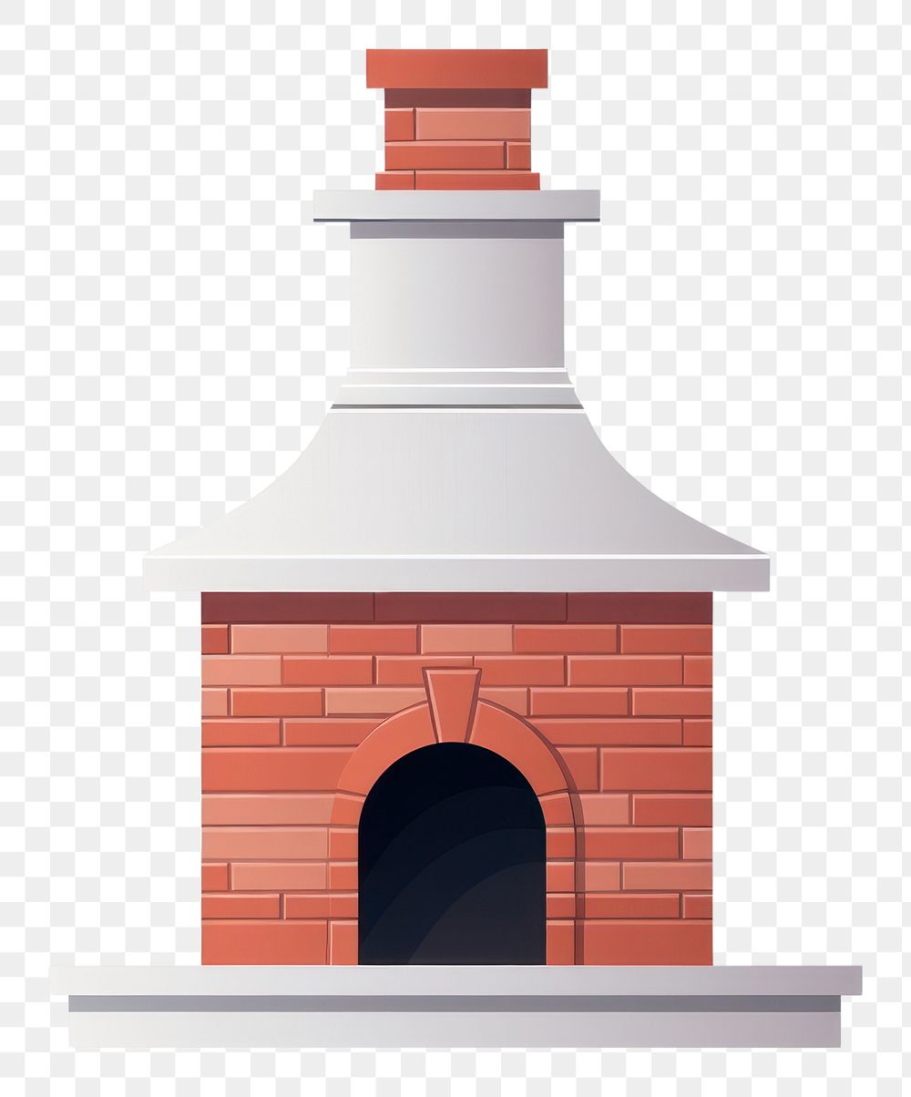 PNG  Chimney fireplace hearth brick. AI generated Image by rawpixel.