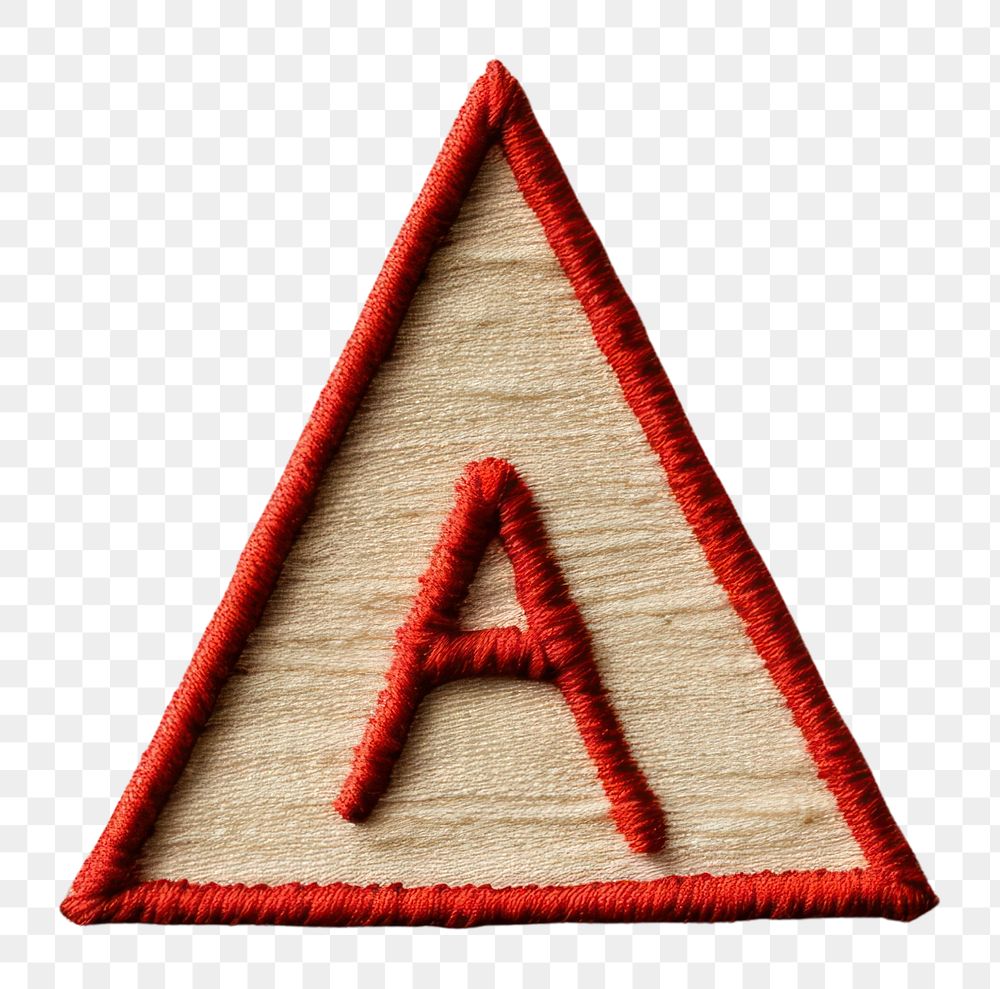 PNG Modern logo in embroidery style symbol triangle shape.