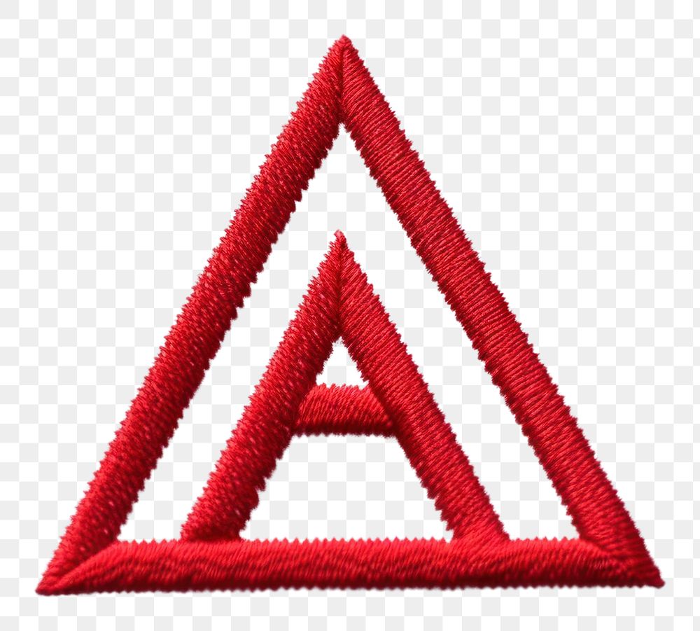 PNG Random Symbol in embroidery style textile symbol triangle.