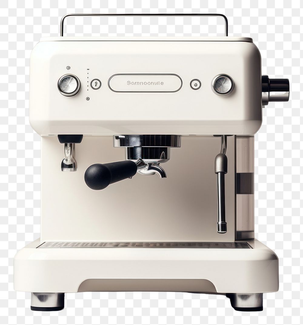 PNG  A coffee machine coffeemaker technology equipment. AI generated Image by rawpixel.