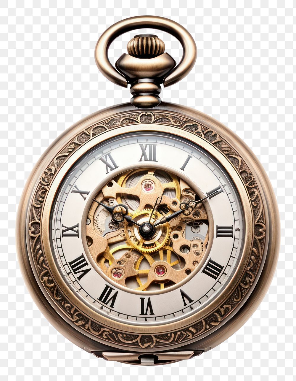 PNG  Antique pocket watch wristwatch pendant jewelry. AI generated Image by rawpixel.