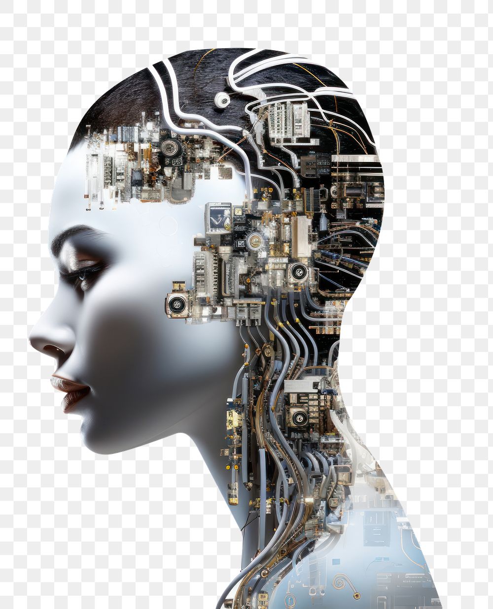 PNG  Technology global AI race technology adult futuristic. 