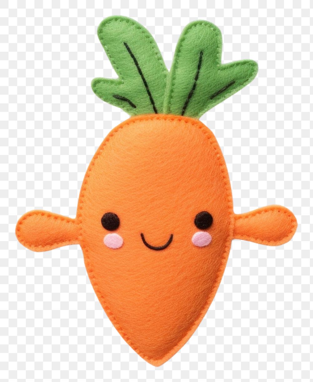 PNG Vegetable carrot plush plant.