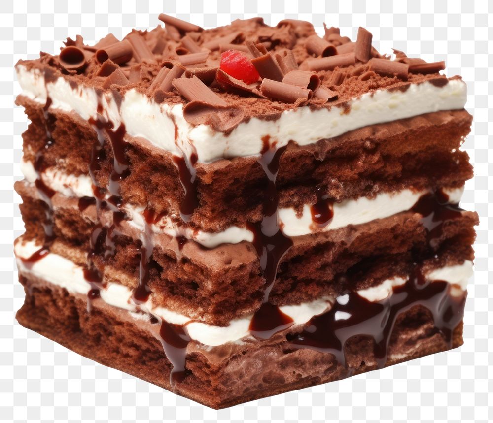 PNG Chocolate dessert cream cake.