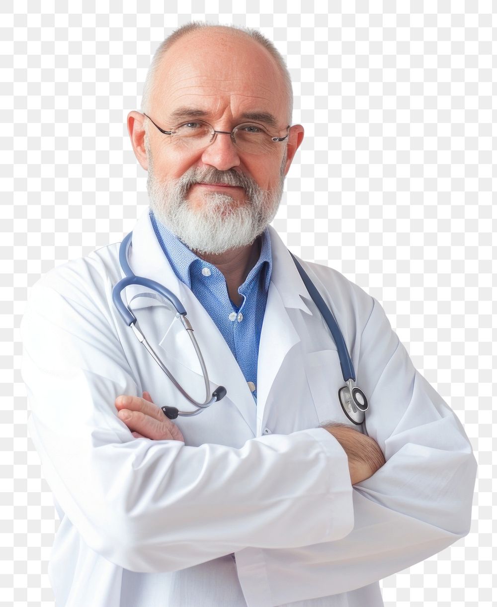 PNG  Doctor adult white background stethoscope.