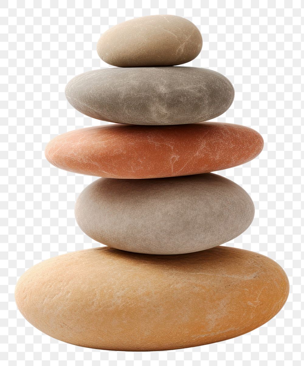 PNG Pyramid of three Zen stones pebble white background simplicity.