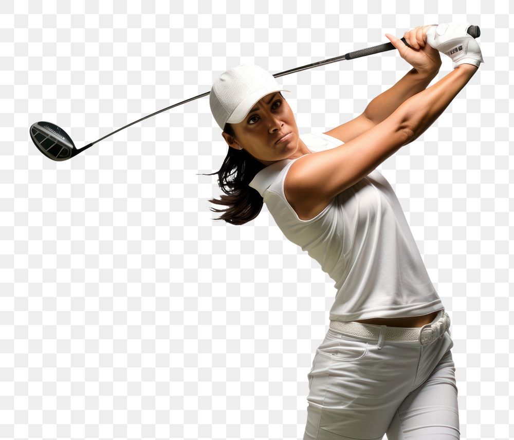 PNG Playing golf portrait sports adult. AI generated Image by rawpixel.