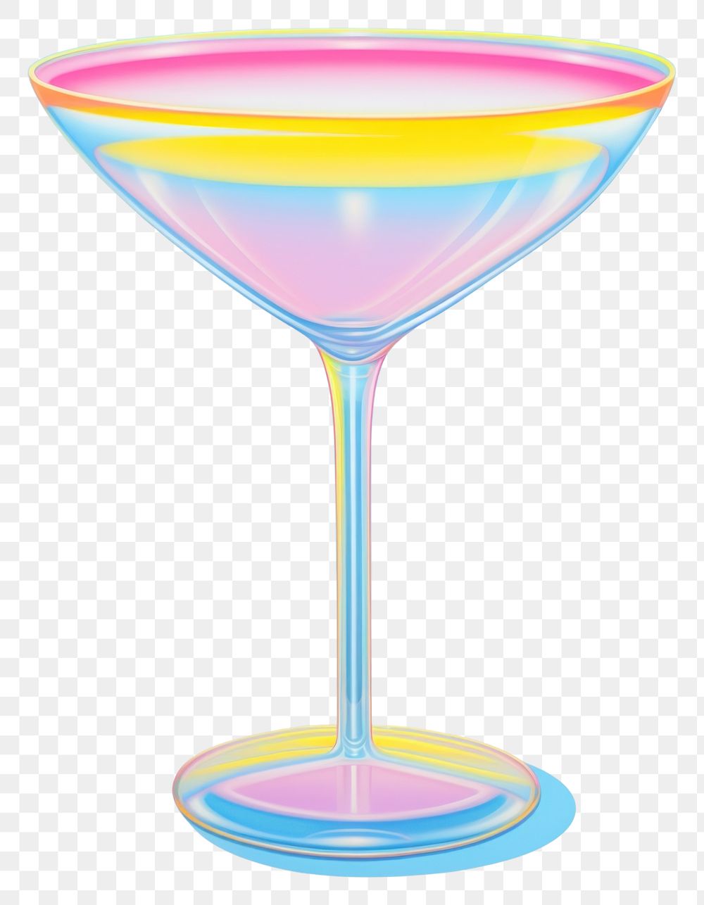 PNG  PNG  Surrealistic painting of cocktail martini glass drink.
