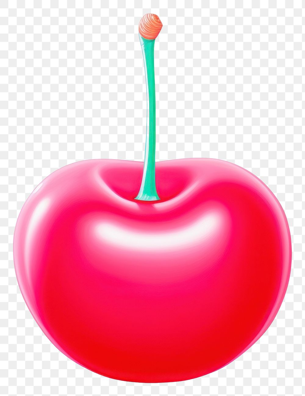 PNG  Surrealistic painting of Cherry cherry fruit plant.
