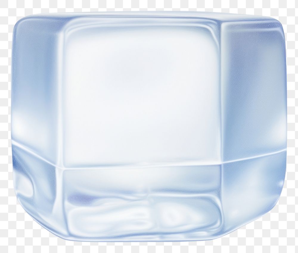 PNG  Surrealistic painting of ice cube melt glass art white background.