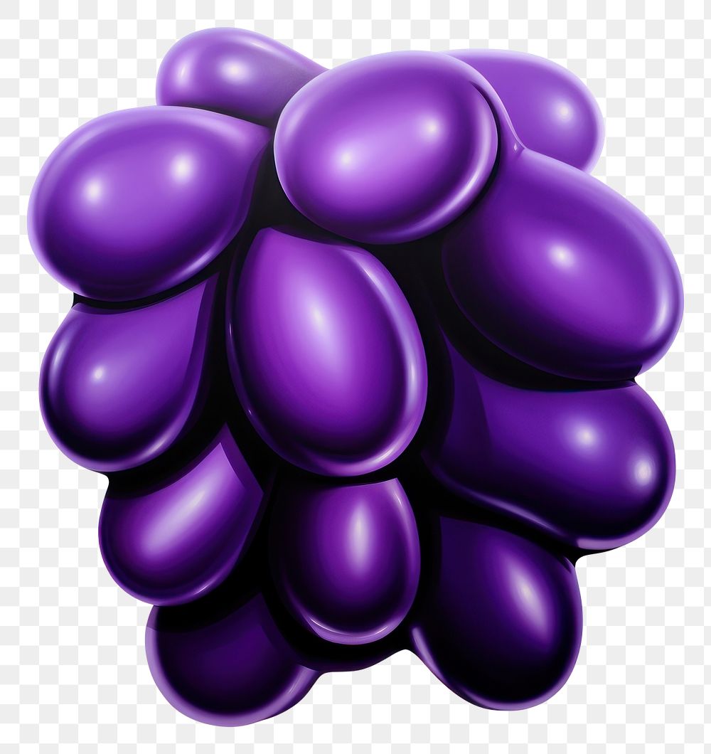PNG  Surrealistic painting of Vivid Purple Grape purple balloon grapes.