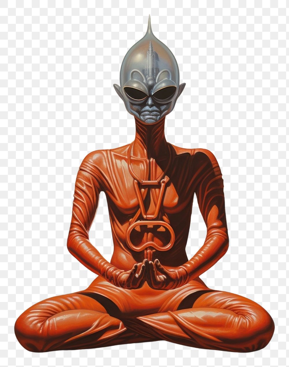 PNG Alien practice yoga art representation spirituality.