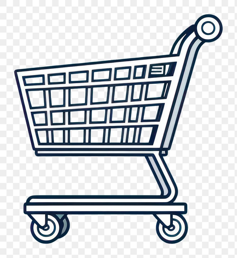 PNG Shopping cart line consumerism supermarket.