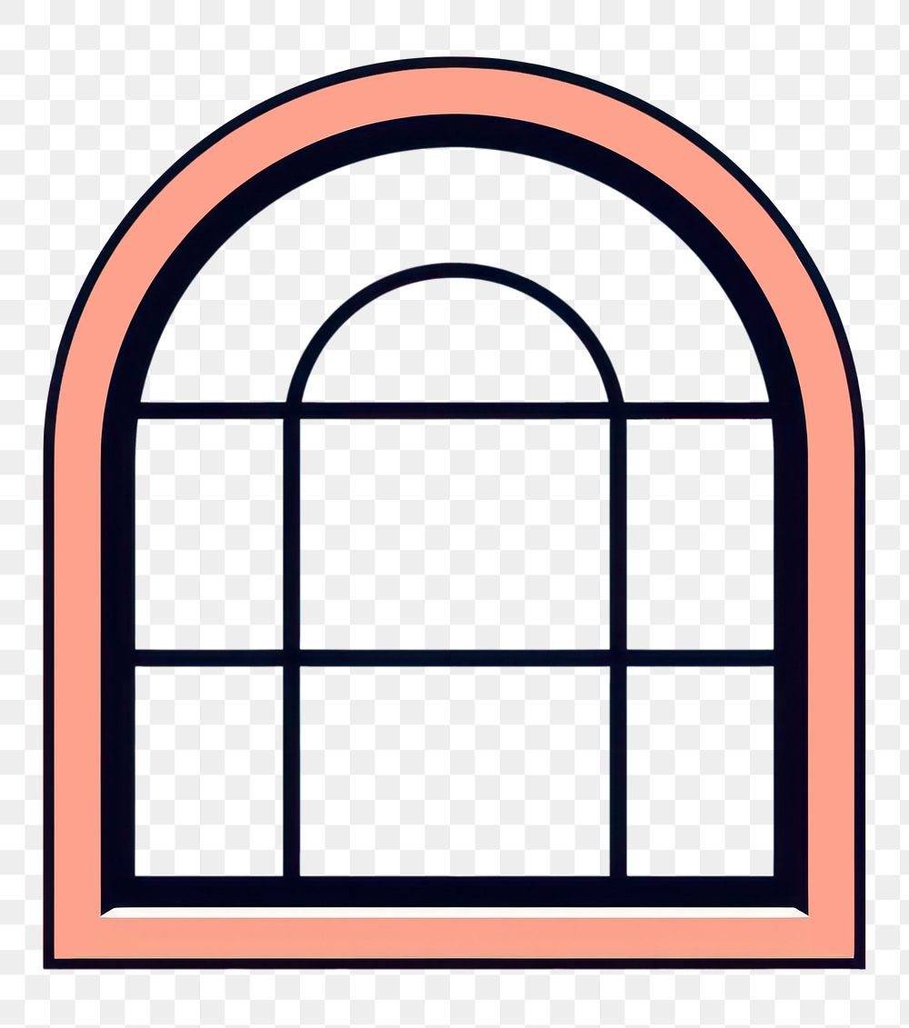 PNG Window architecture shape line.