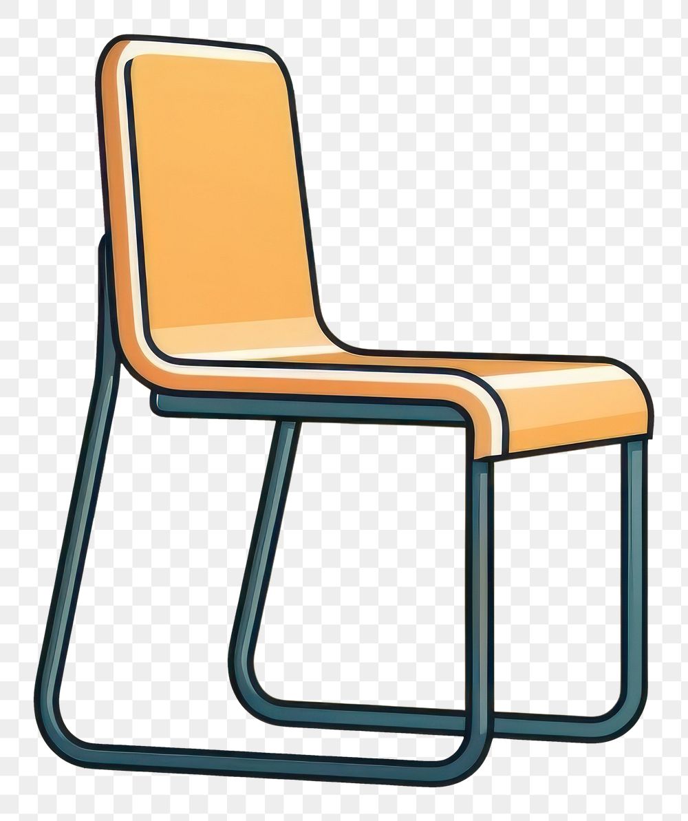 PNG Chair shape furniture line armrest.
