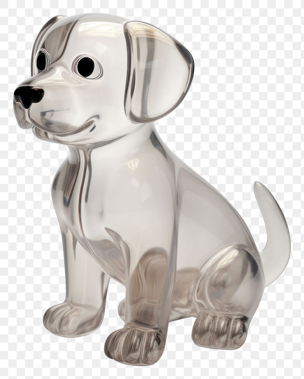 PNG Cute dog less detail figurine animal mammal.