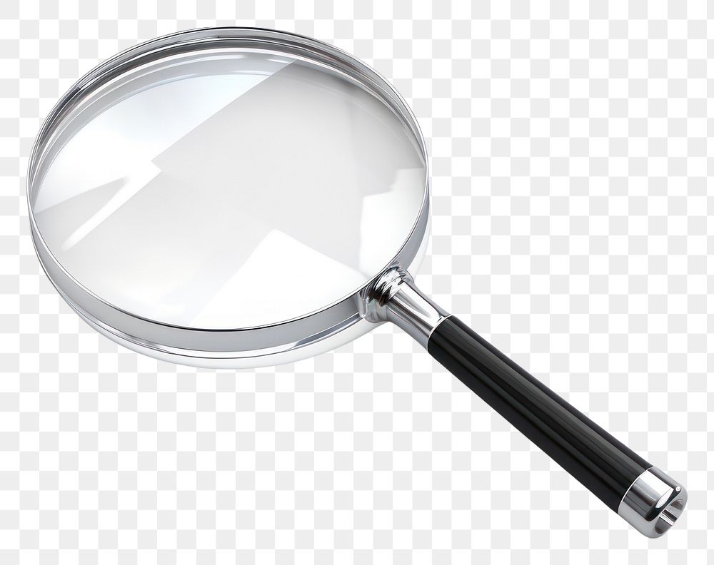 PNG Magnifying glass white background reflection weaponry.