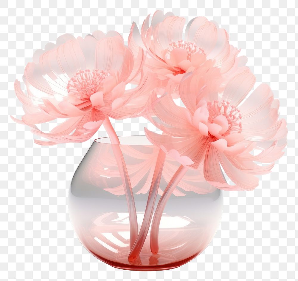 PNG Peony flower petal plant vase.
