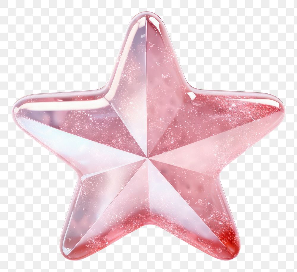 PNG Rounded glitter star white background accessories echinoderm.